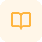 LUMITURE | Yellow outline of an open book icon centered on a light beige rounded square background. LUMITURE | Yellow outline of an open book icon centered on a light beige rounded square background.
