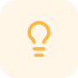 LUMITURE | A simple orange outline of a light bulb icon on a light beige background. LUMITURE | A simple orange outline of a light bulb icon on a light beige background.