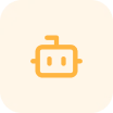 LUMITURE | An orange robot head icon with two square eyes and an antenna, centered on a light beige circular background. LUMITURE | An orange robot head icon with two square eyes and an antenna, centered on a light beige circular background.