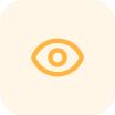 LUMITURE | An orange eye icon centered on a light beige background. LUMITURE | An orange eye icon centered on a light beige background.